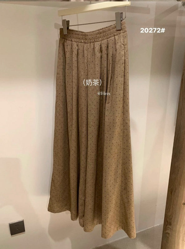 HERS> 奶茶波點休閒褲 20272#