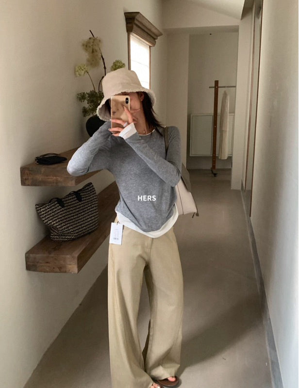 HERS> 直筒顯瘦挺版西褲 20295#