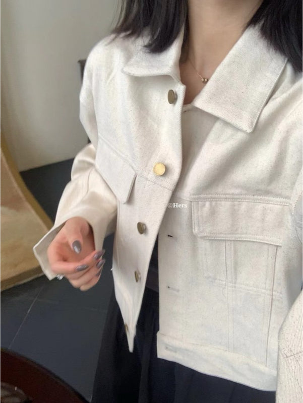 HERS> 韓代水洗牛仔棉外套 0938#