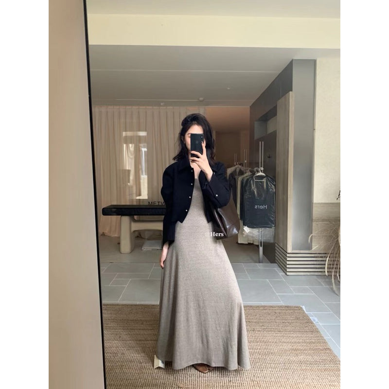 HERS> 極簡嬰兒棉吊帶裙 10027#