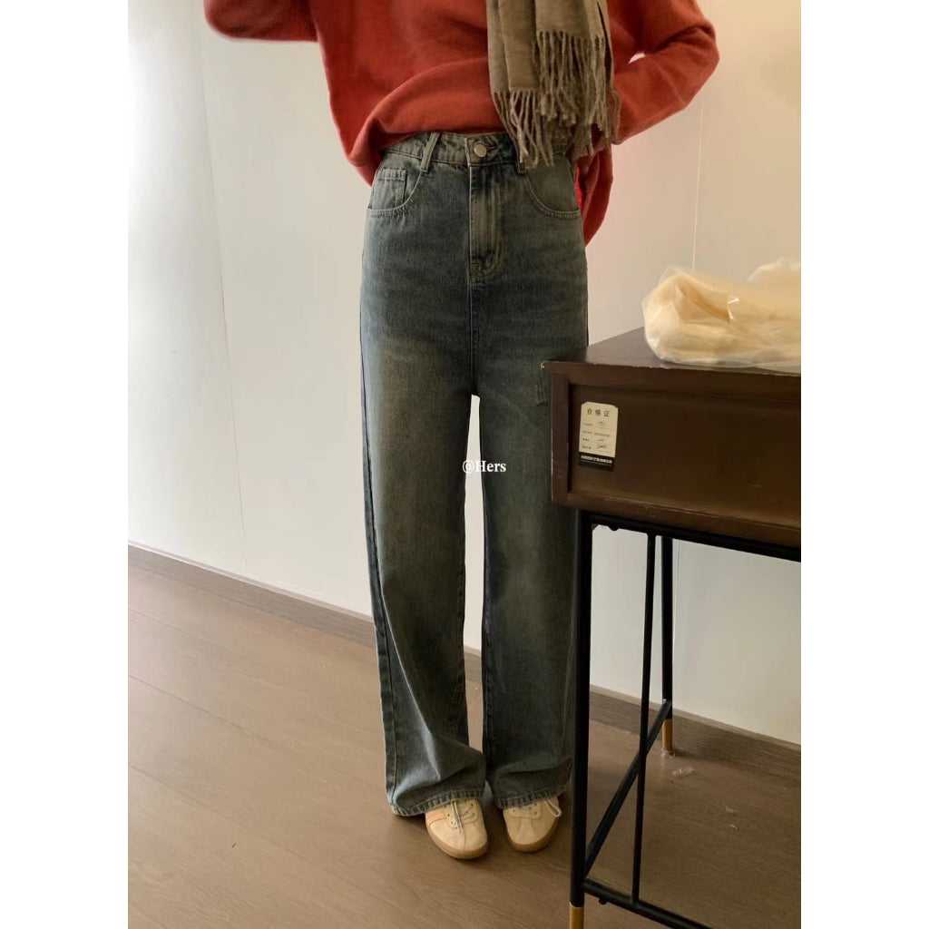 現貨*8111#HERS 闊腿牛仔褲