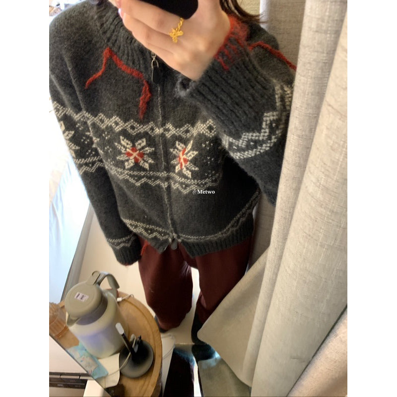 METWO> 流蘇撞色毛衣 #2177#