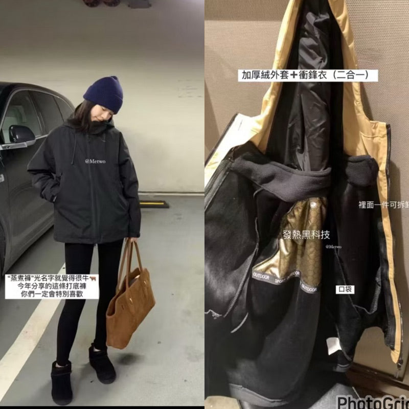 METWO> 絨服二件套衝鋒衣&石墨烯內膽衝鋒衣 #2214#