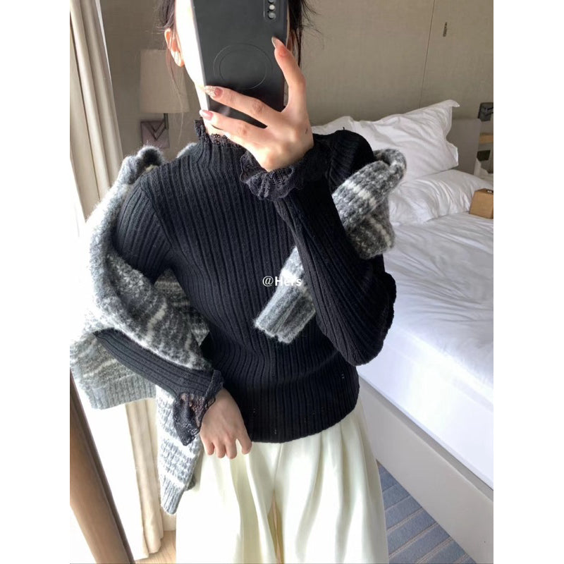 現貨* HERS 小香外套& 3色加厚蕾絲打底 10455#