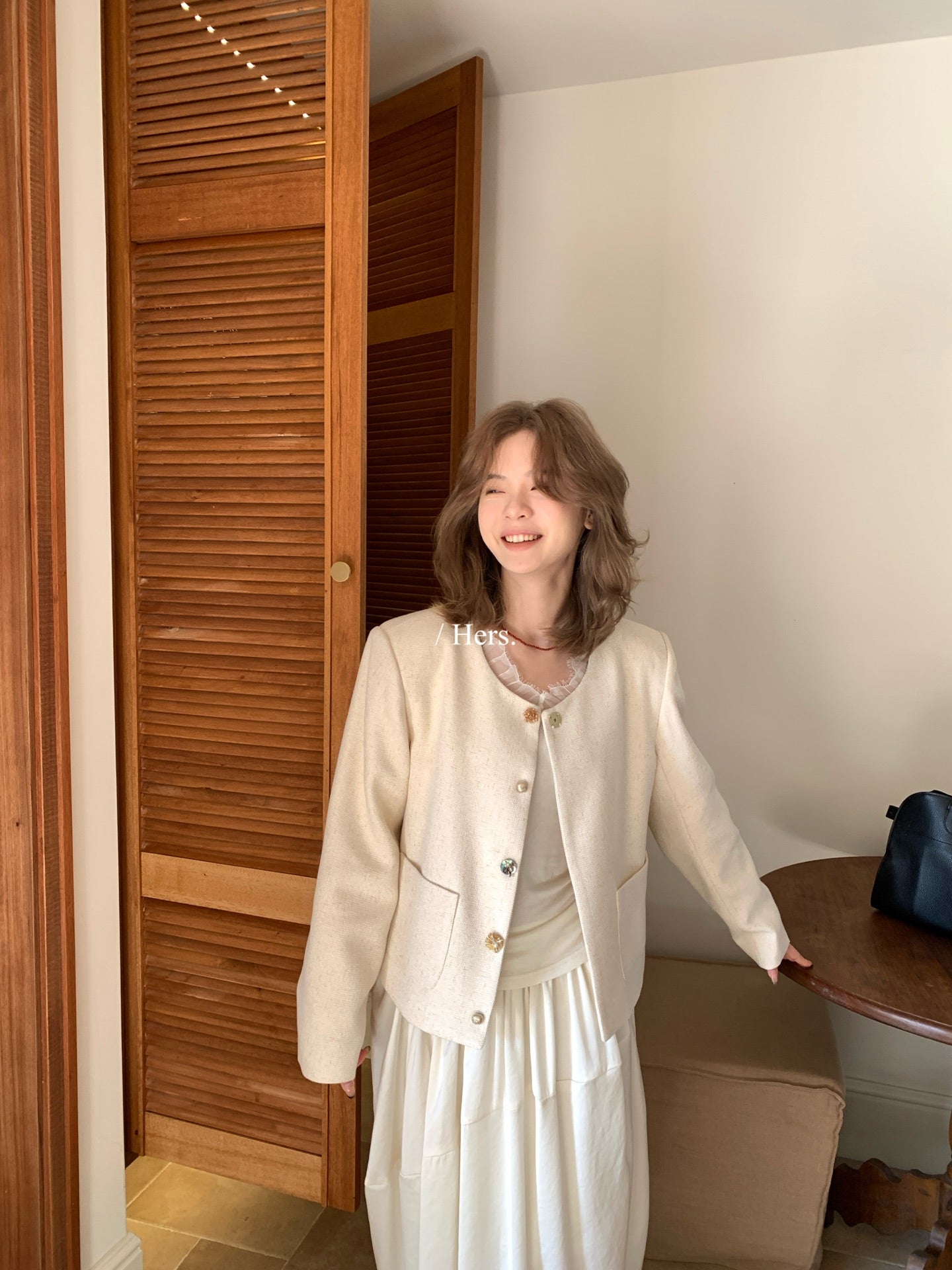 Hers - 精緻扣小香外套   80144#