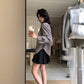 HERS> 設計款花邊襯衫&小香風百摺裙 10055#0992#