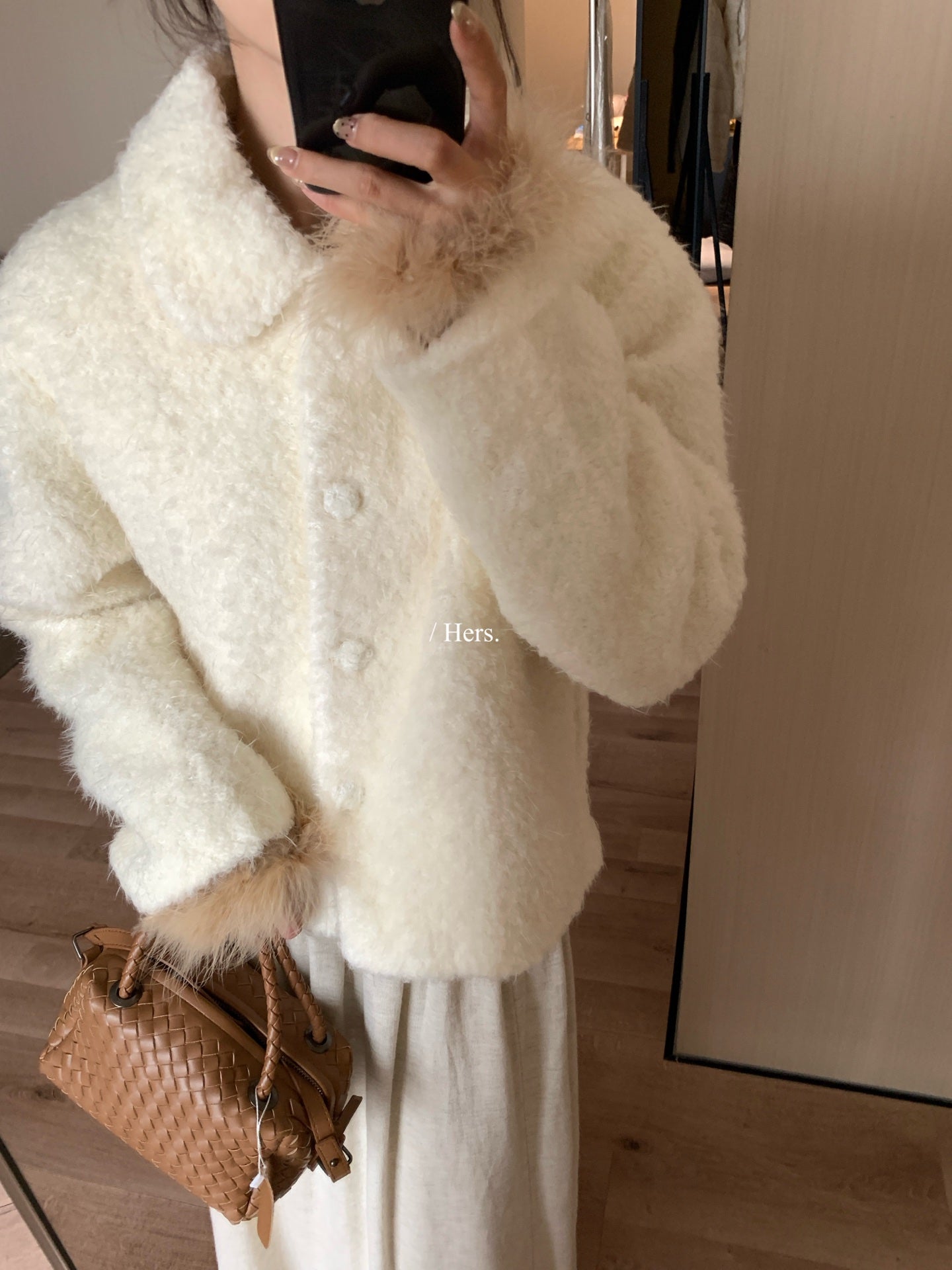 Hers - 奶芙芙小香風夾絨外套    92564#