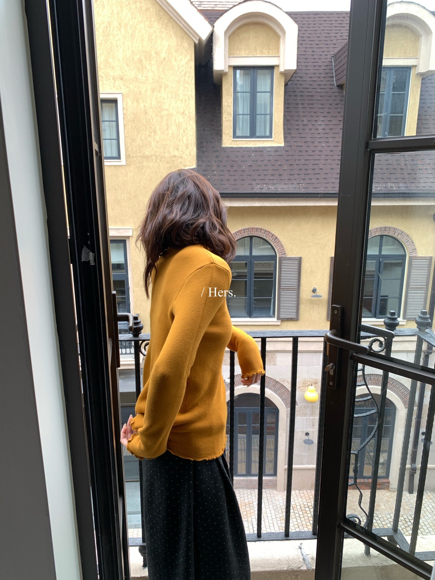 Hers - 一體絨暖爐木耳邊打底   92671#