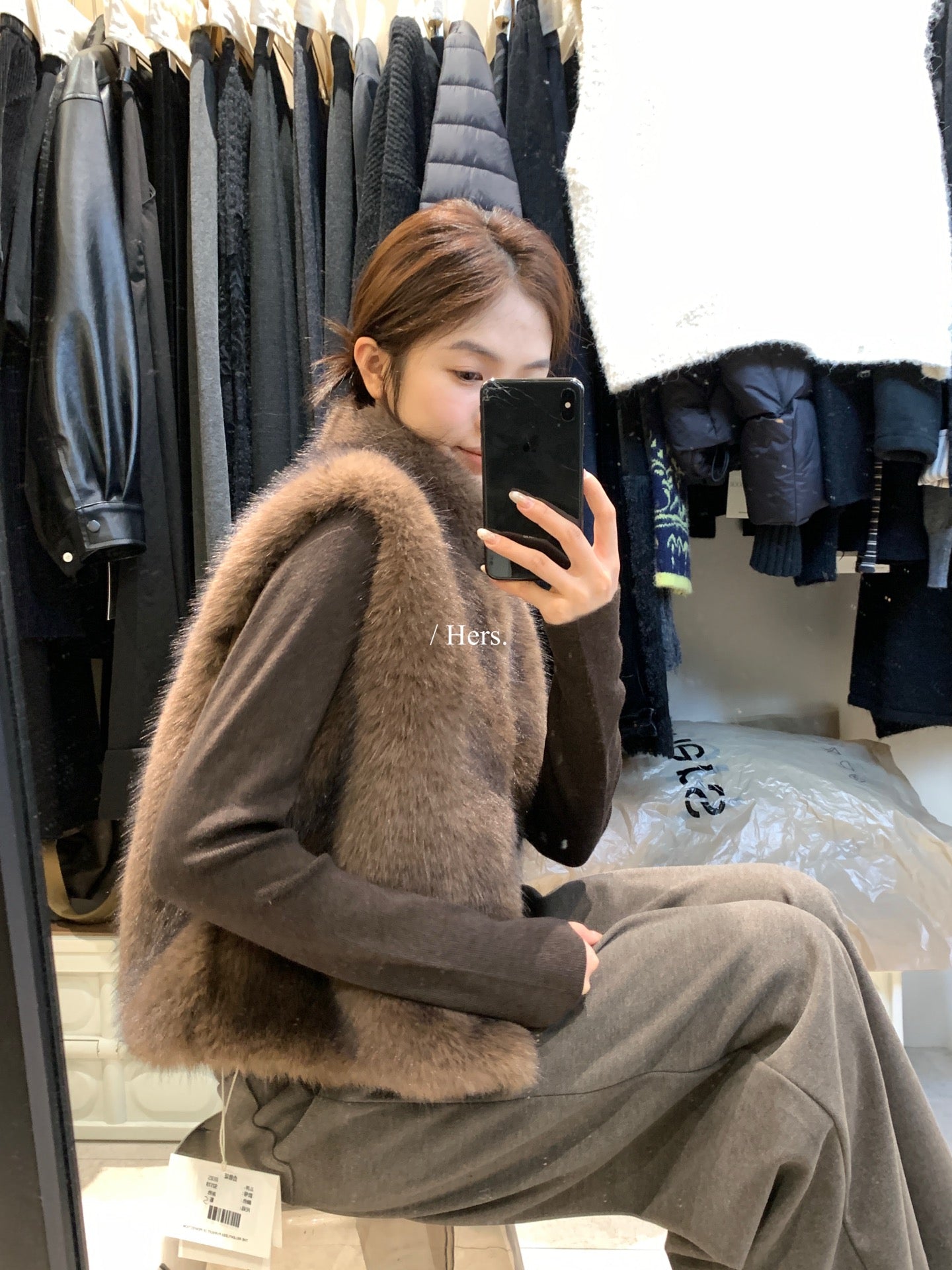 HERS - 毛絨馬甲  92519#