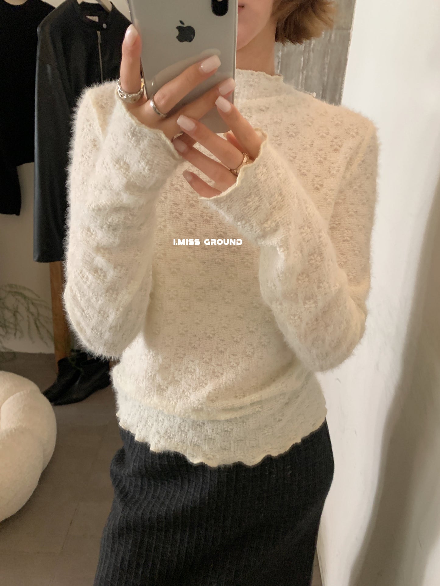 i miss - 仙仙兒蕾絲打底衫  90533#