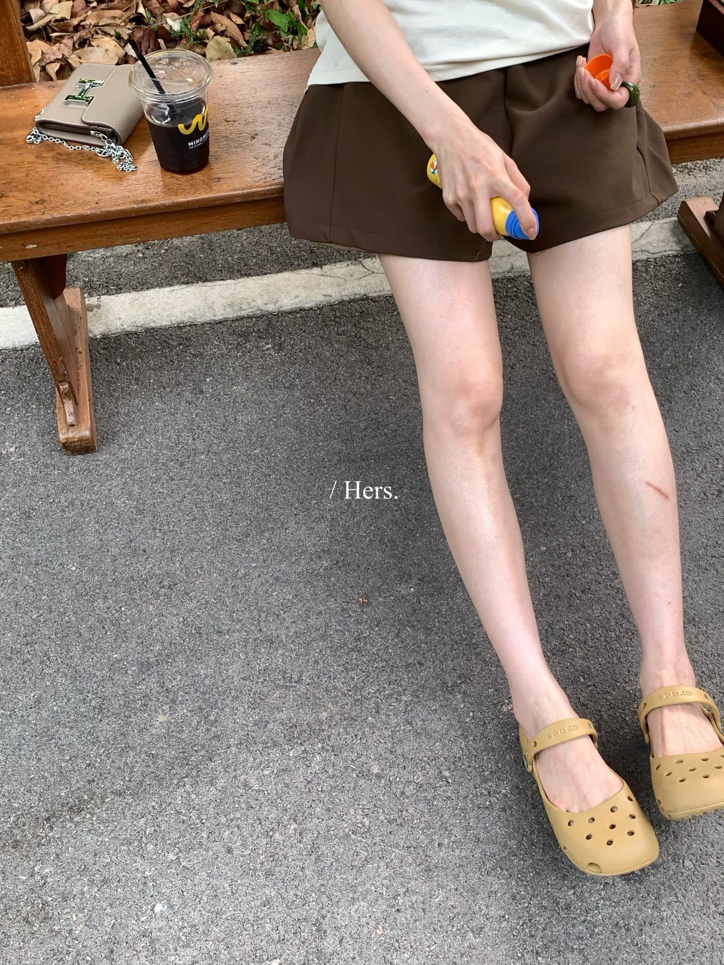 Hers - 休閒寬版短褲   80516#
