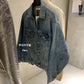 HERS>  小裙擺設計牛仔外套  92057#
