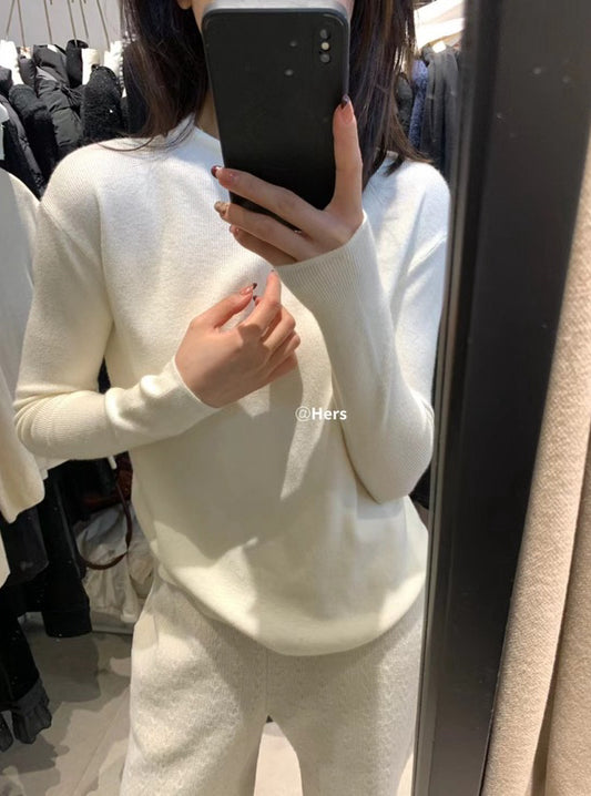 HERS> 加厚微領打底毛衣 10583#