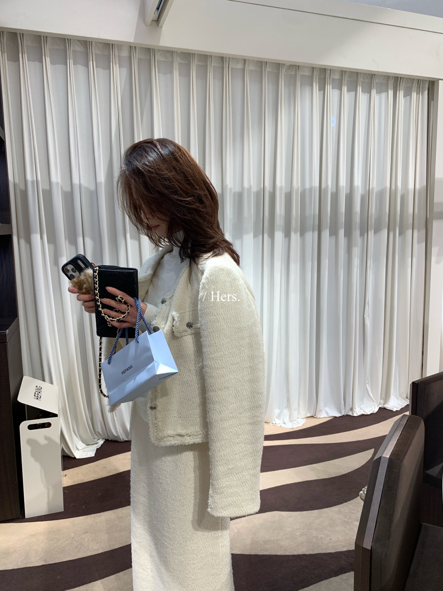 seeUbye - 宴會輕羽絨小香風套裝  92758#