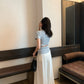 Hers - 絲滑修身闊腿褲     80761#