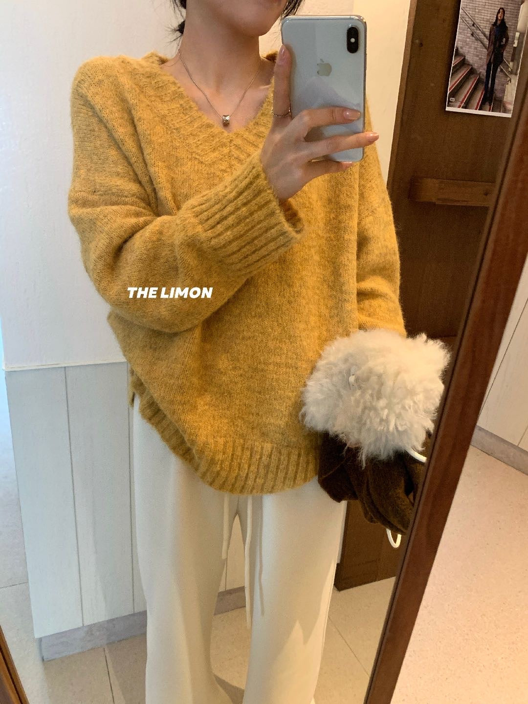 Limon - V領鬆弛毛衣  217#