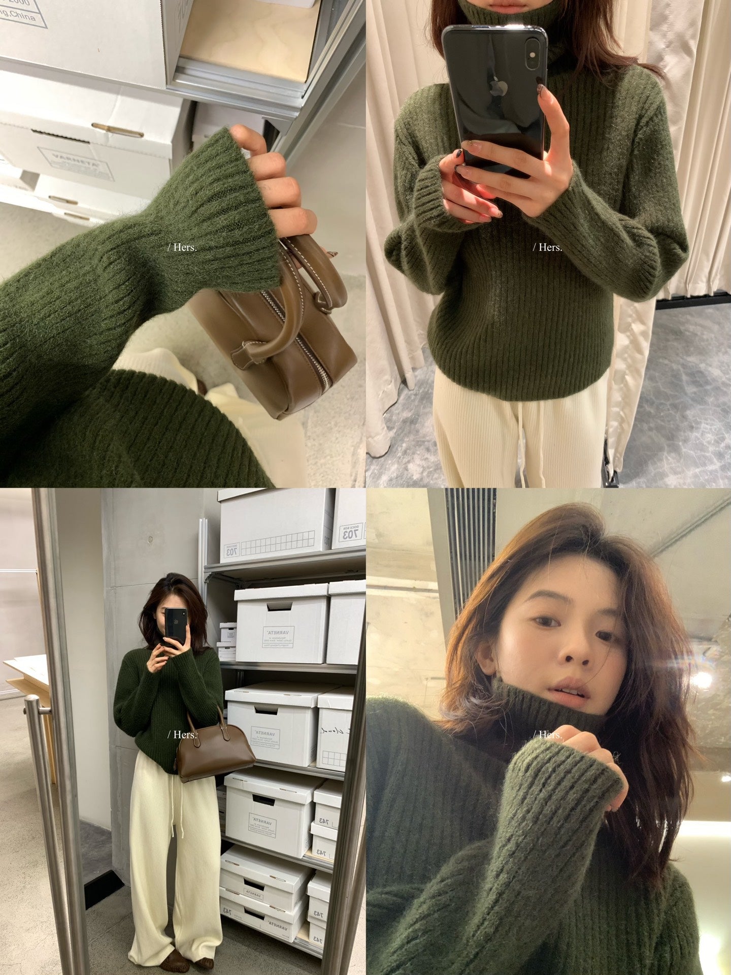 seeUbye - 10色 ! 高領坑條毛衣  92829#