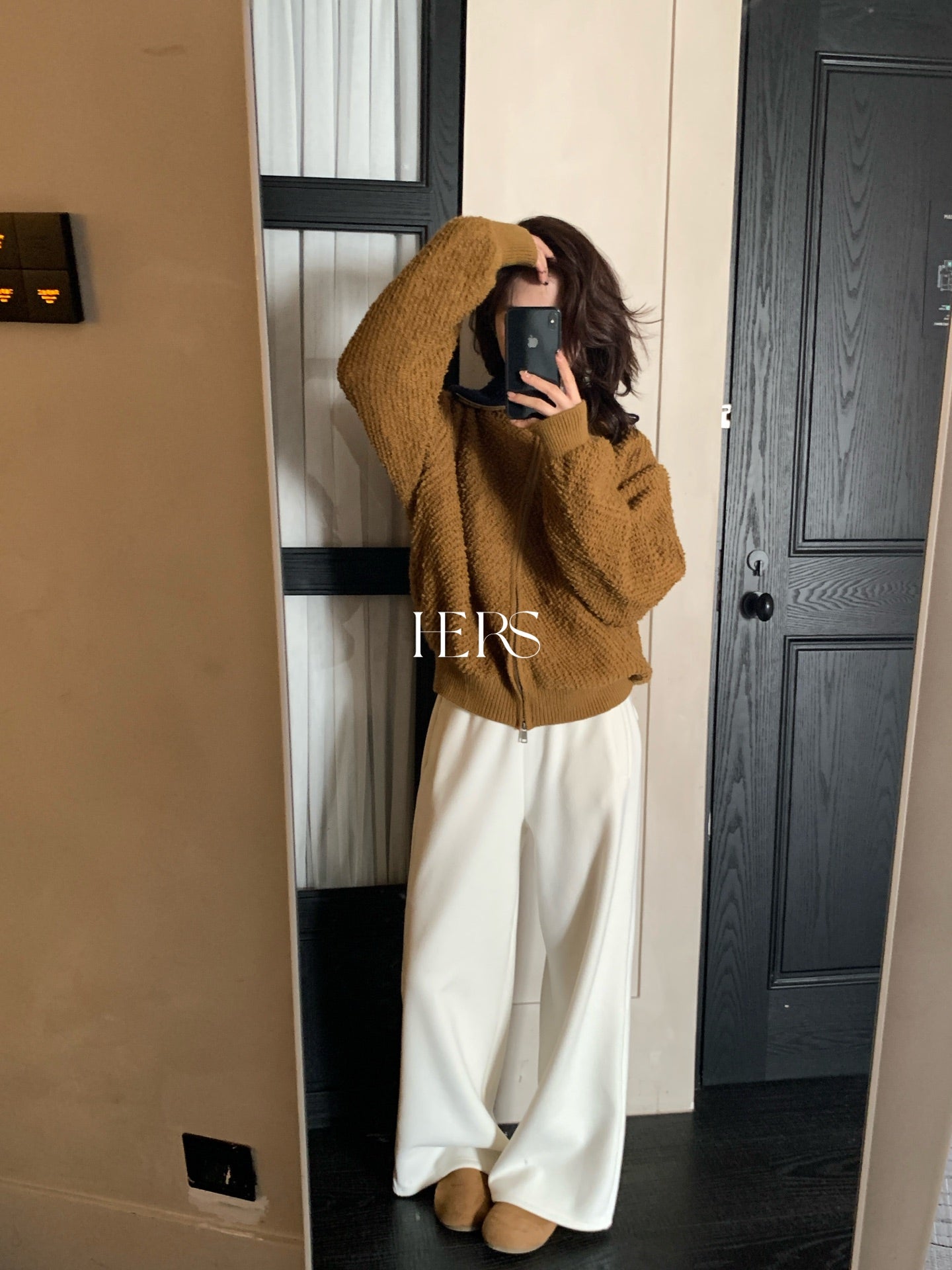 seeUbye - 撞色領口兩穿毛衣 92786#