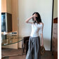 Hers-紙片gentle 斜肩上衣 0388#