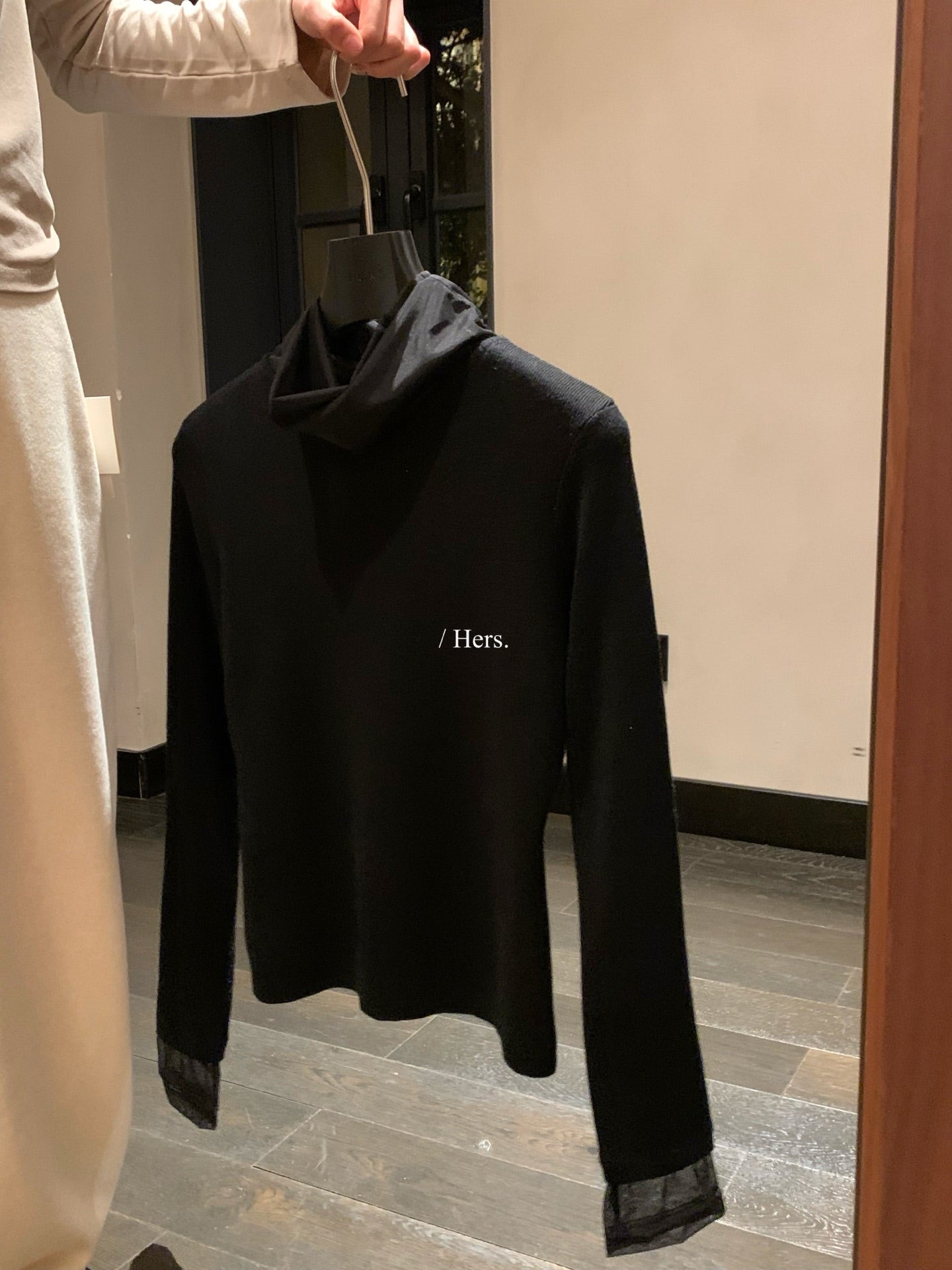 seeUbye - 歐根紗拼接氣質針織衫  92740#