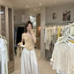 Hers - 紐結V領紙片T   80571#
