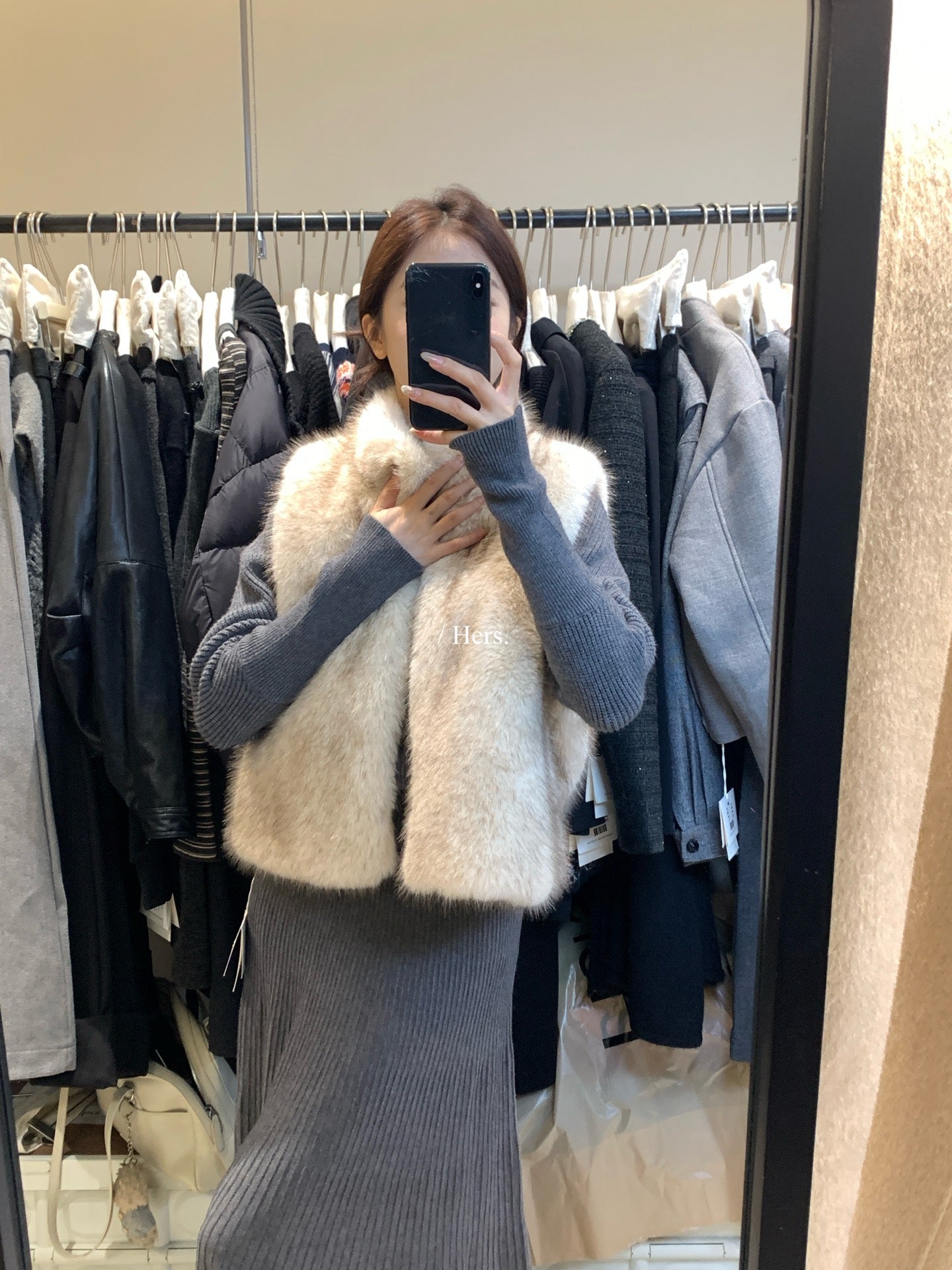 HERS - 毛絨馬甲  92519#