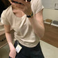 HERS> 8色百搭U領基礎T 9523#