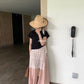 METWO>小飛袖正肩碎花T 08031#