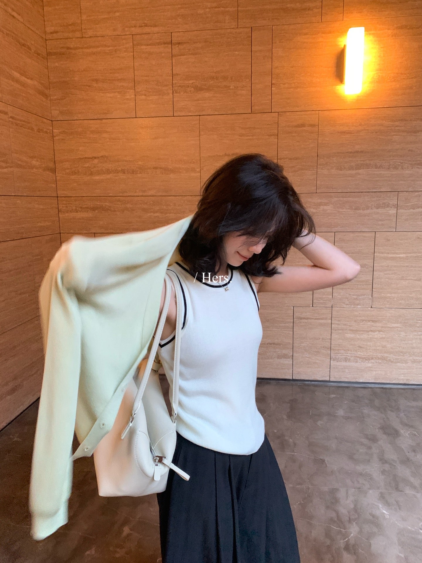 Hers - 撞色針織背心   08127#