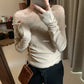 METWO> 抓毛蕾絲一字肩 #2129#