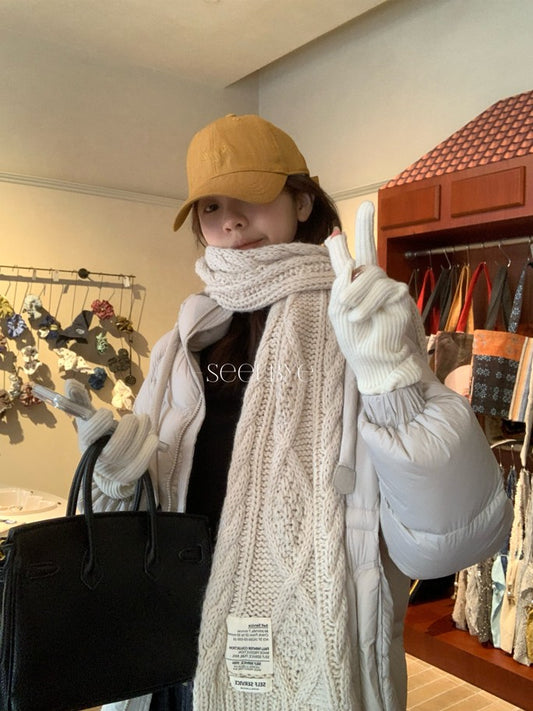 Seeubye - 針織麻花圍巾  #333