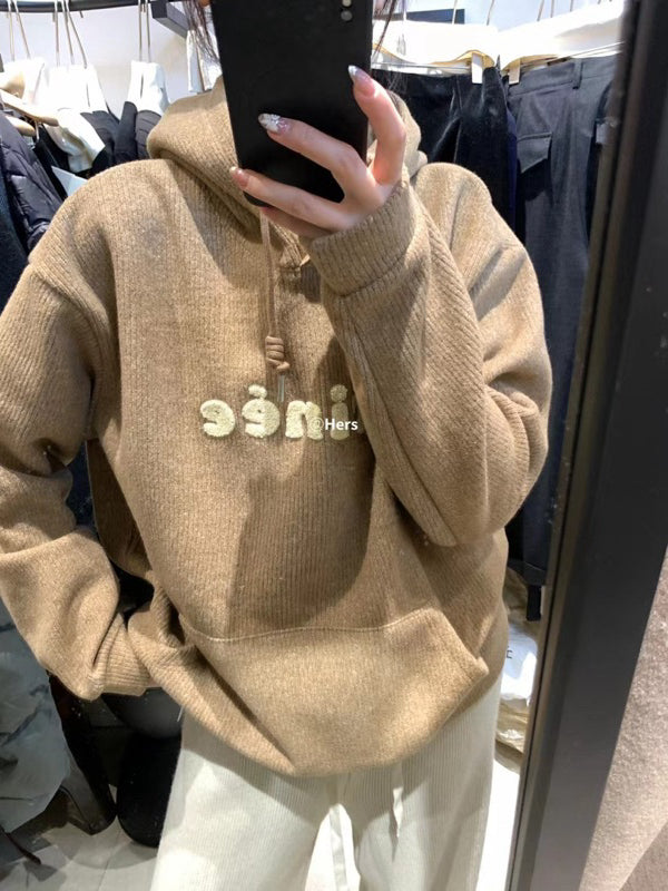 HERS> 厚實字母連帽衛衣 #10311#