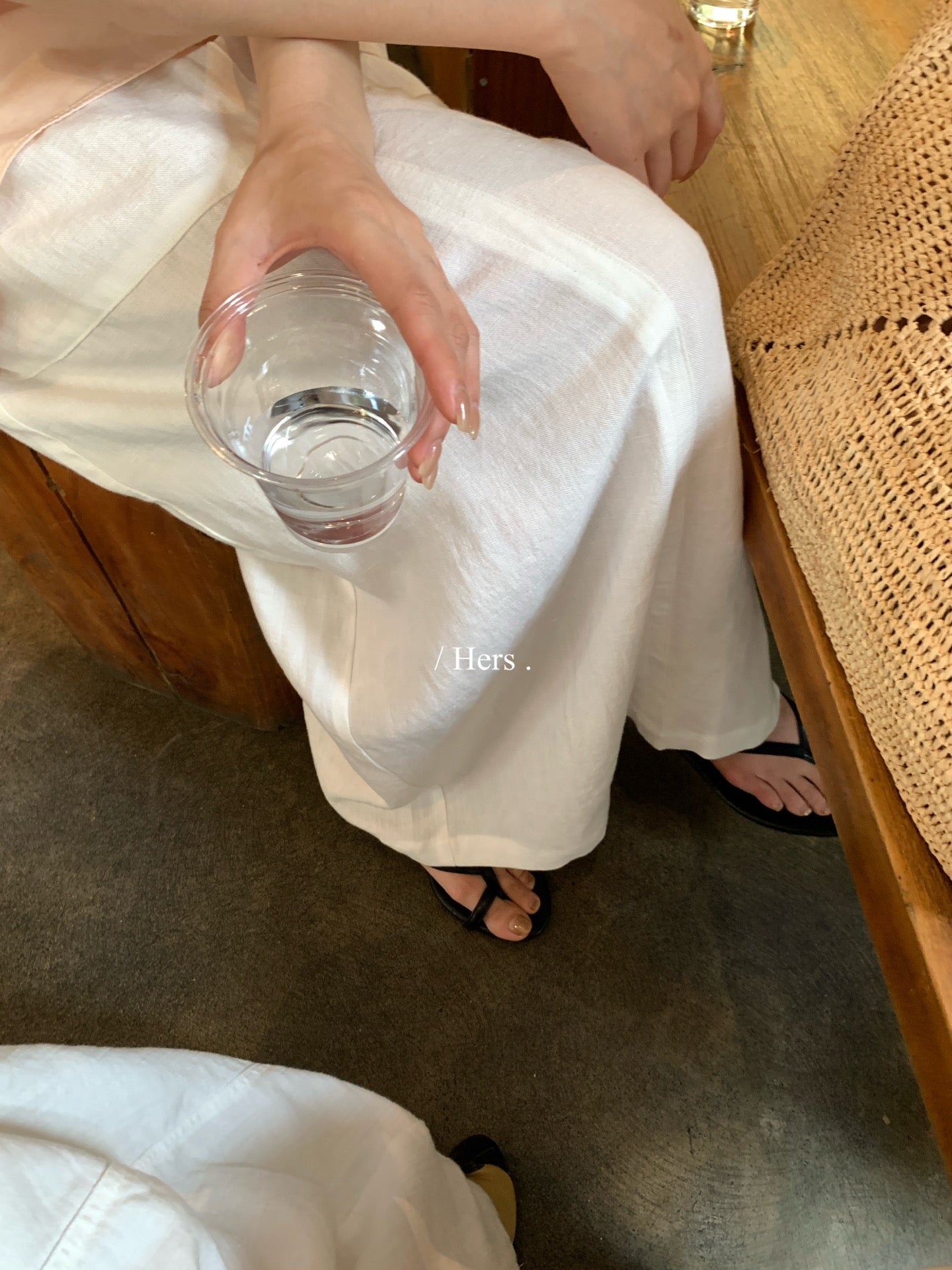Hers - 麻料半身裙   80426#