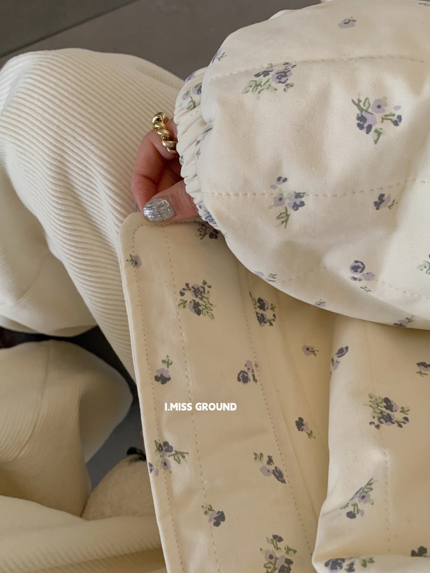 I MISS - 氣質花花棉服  80812#