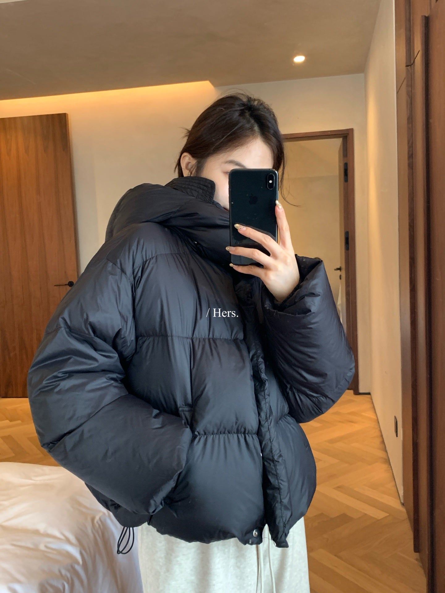 Hers -  云朵90%白鴨絨連帽與絨外套  92728#