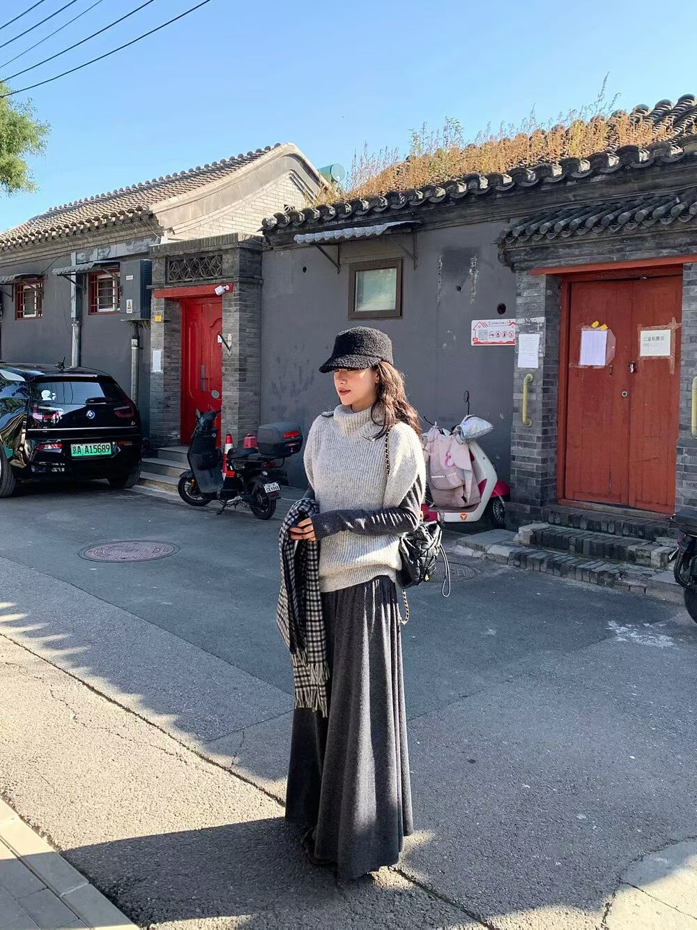 YJNN - 三件套-高領針織馬甲刷毛打底套裝  5132#