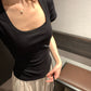 Hers - 魚嘴掐腰紙片T    80689#