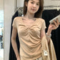 Hers - 紐結V領紙片T   80571#