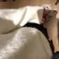 HERS> 帶圍巾黑白毛衣 10556#