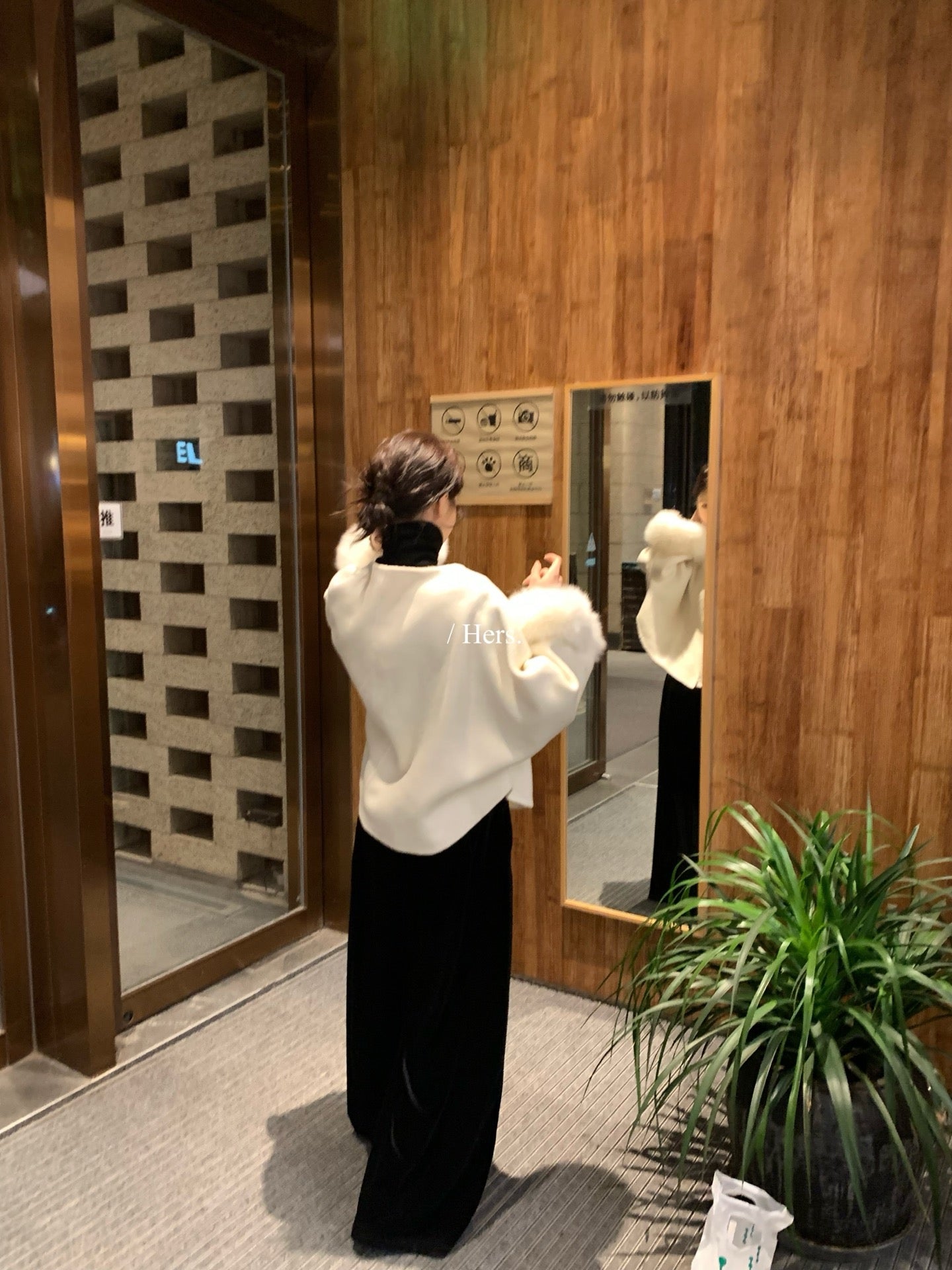 Hers - 重工雙面羊毛外套  92631#