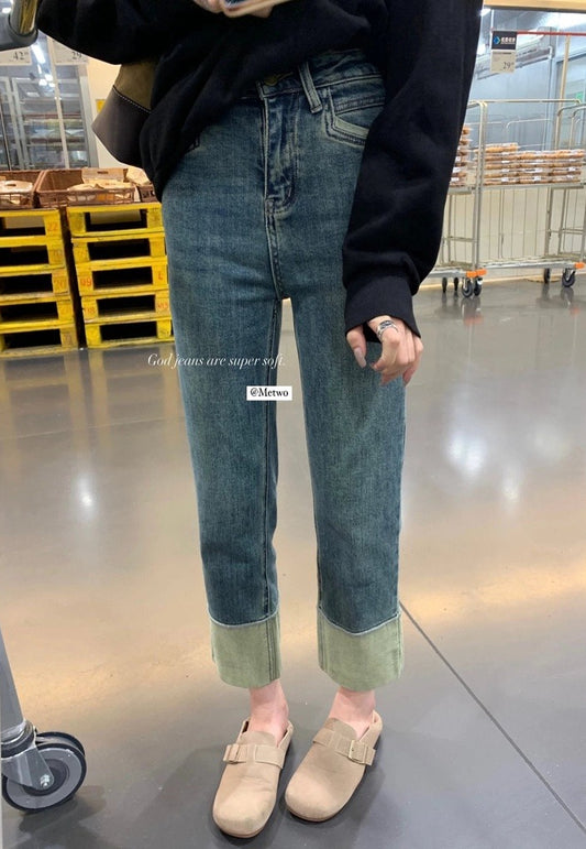 Metwo - 煙筒牛仔褲 8248#