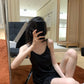 Hers - 絲滑緞面帶BRA吊帶睡衣套裝   228#