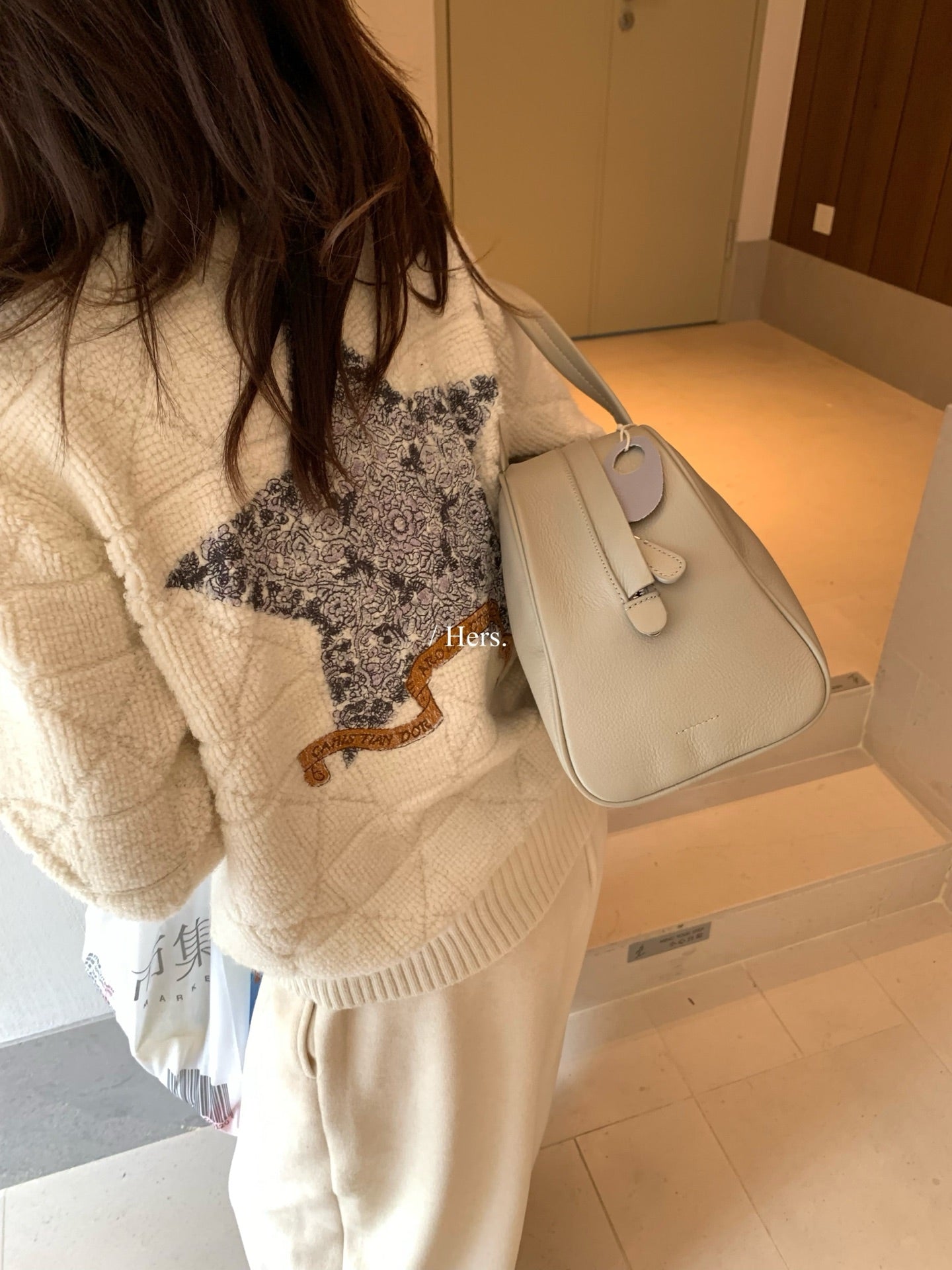 Hers - 後背星星拉鍊雙拉鍊毛衣  92726#