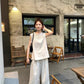 METWO> 亞麻蕾絲上衣 8269#