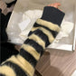 METWO>毛條紋V領毛衣 1802#