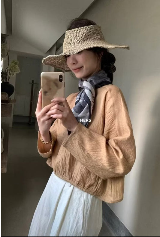HERS> 小眾弧形小衫 20282#