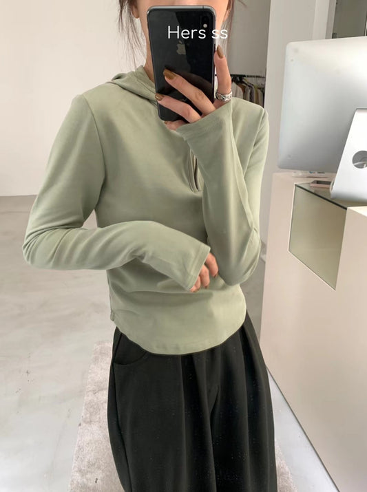 HERS>連帽拉鍊上衣 8097#