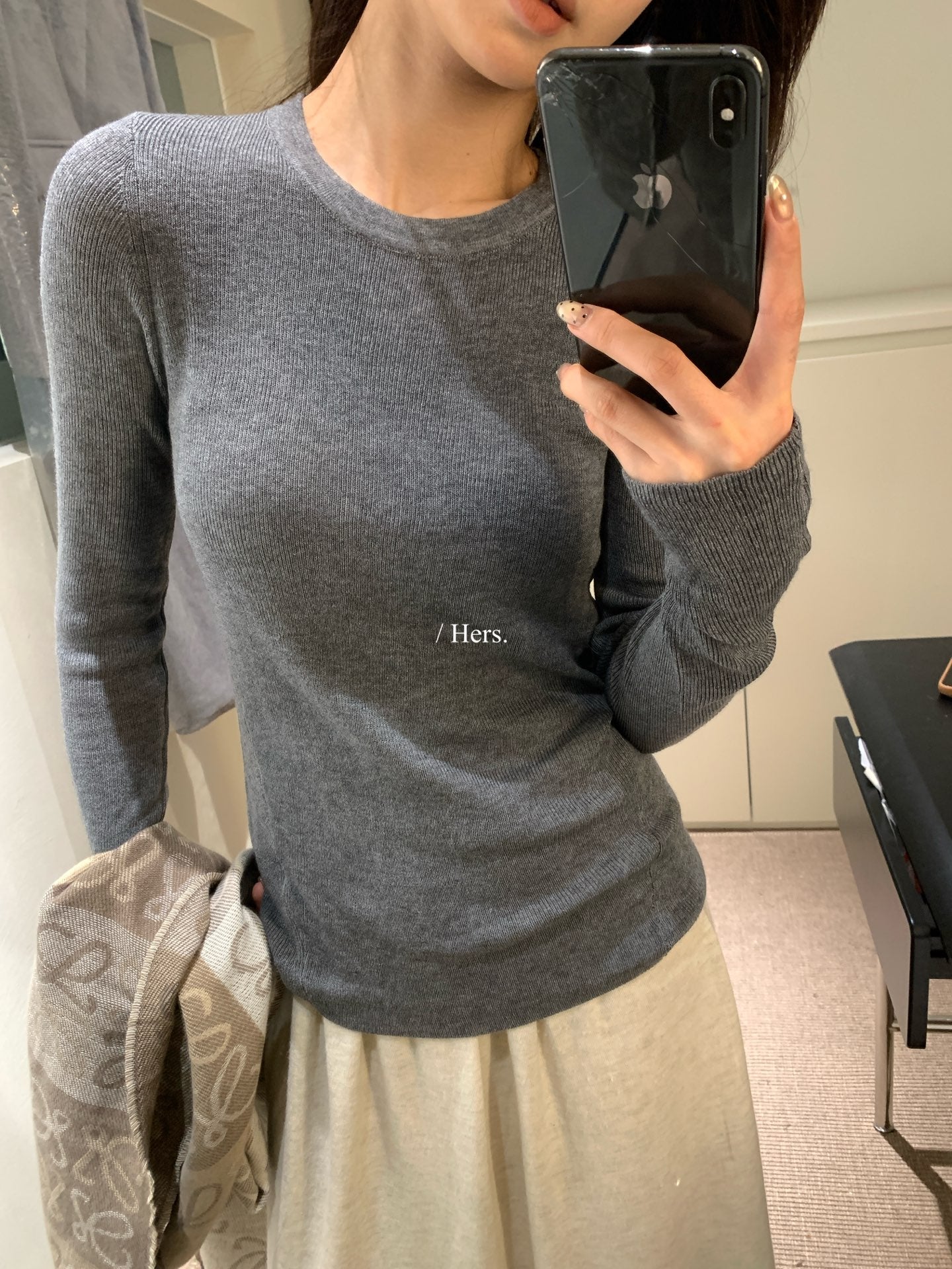 Hers - 合身收腰針織打底  92610#