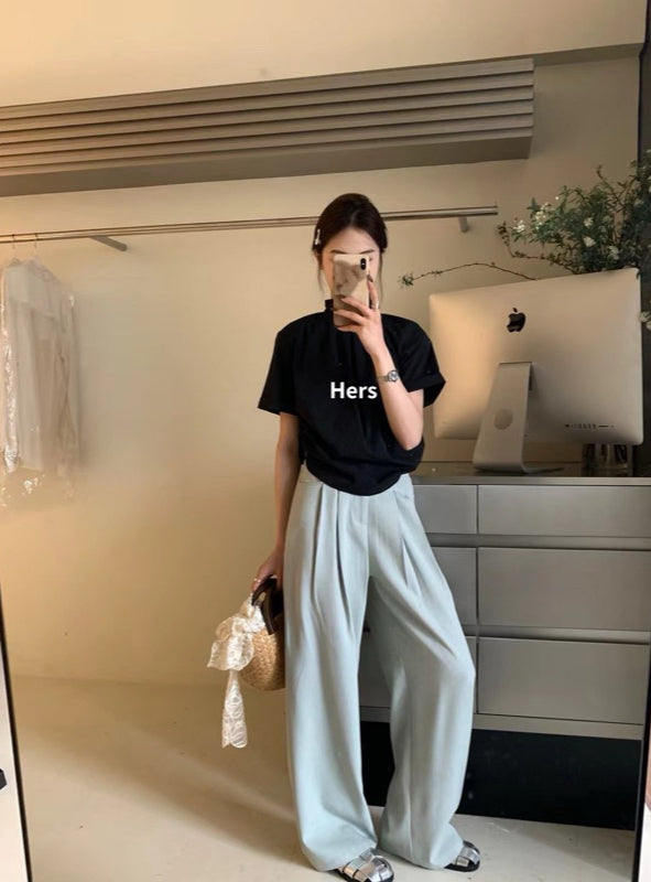 HERS> 棉麻西裝褲 9192#