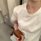 HERS> 可愛蕾絲袖純色T 20435#